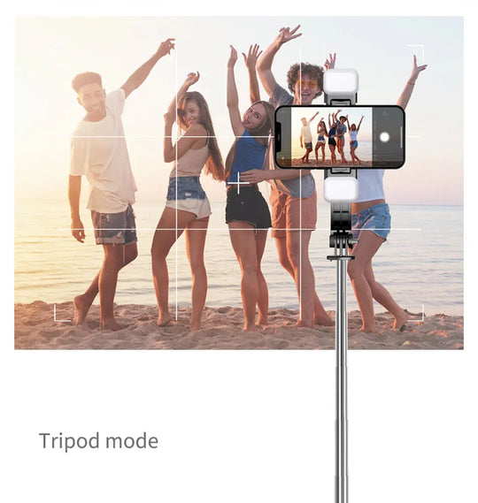 Wireless Bluetooth Double Fill Light Tripod with Remote Shutter for Android & iOS Smartphones