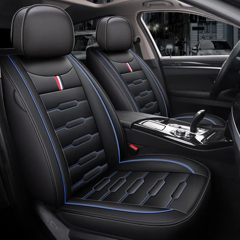 5-seater universal luxury PU leather car seat cover full car cushion protective cover non-slip durable waterproof four seasons