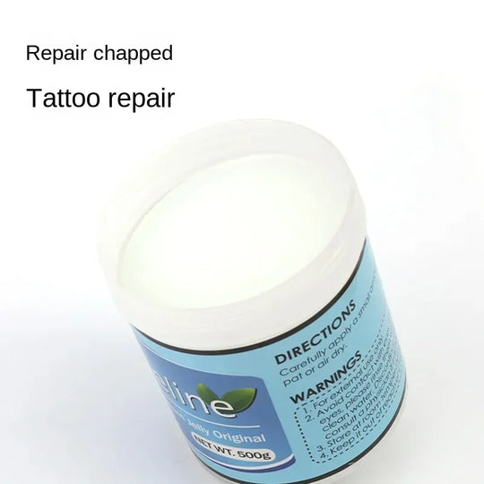 Tattoo Vaseline White Bottle Softens Keratin Skin Lubrication and Auxiliary Coloring Tattoo Embroidery Repair Dry Crack 500g