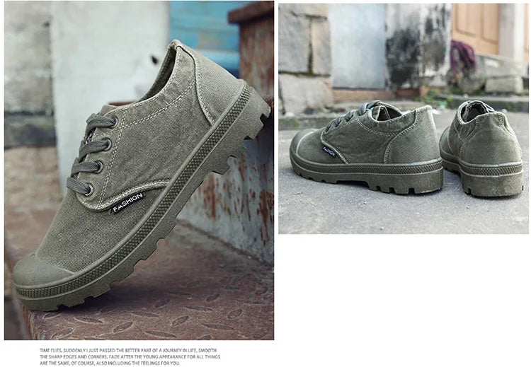 Casual Sneakers Mens Canvas Shoes Fashion Cool Street Sneaker Breathable Men's Casual Shoes Male Brand Outdoor Tooling Shoes