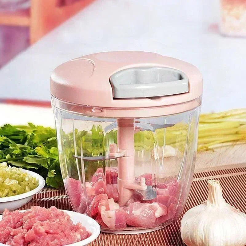 Manual Garlic Press & Multi-Function Food Chopper