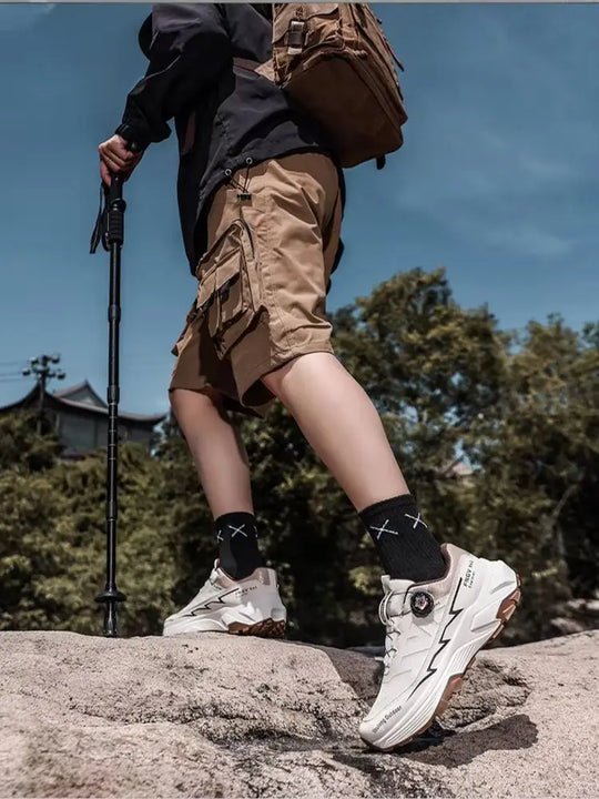 Mens Sneakers Casual Outdoor Anti Slip Shock-absorbing Versatile Off Road Hiking Shoes Comfortable Soft Sole Running Shoes Man
