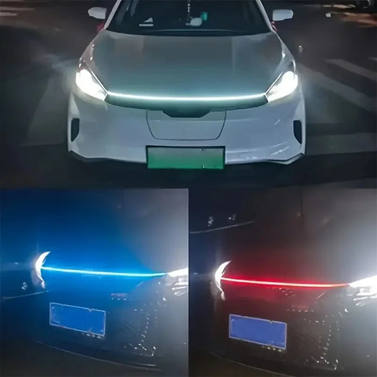 LED Daytime Running Light  Starting Car Hood  Door Decorative Lights DRL Auto Engine Hood Guide Decorative Ambient Lamp 12V
