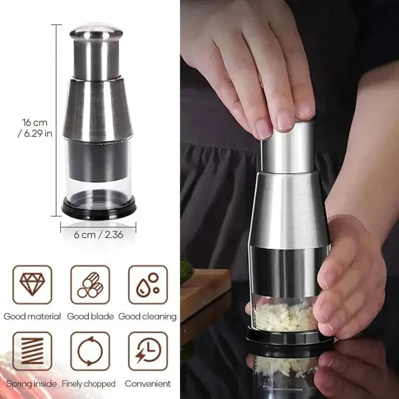 Manual Stainless Steel Garlic Chopper