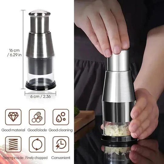 Manual Stainless Steel Garlic Chopper