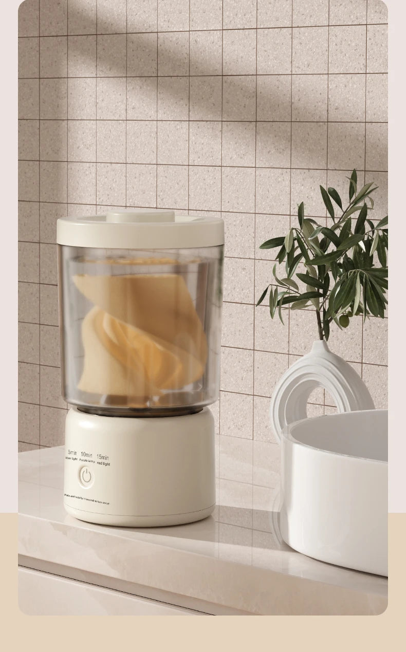 Mini Washer Underwear&Socks Makeup Brush Cleaner Washer Rechargeable Wireless Portable for Travel/Home/Dormit