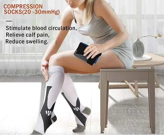 Compression Socks for Preventing Varicose Veins Pain Care Long Socks for Sports Anti Fatigue Compression Socks