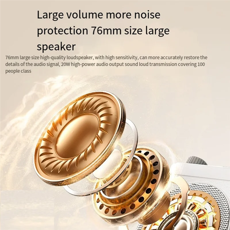 Wireless Megaphone Speaker Voice Amplifier With Lavalier Microphone For Teachers, Elderly, Tour Guides