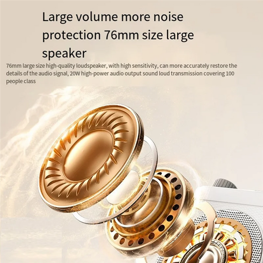Wireless Megaphone Speaker Voice Amplifier With Lavalier Microphone For Teachers, Elderly, Tour Guides