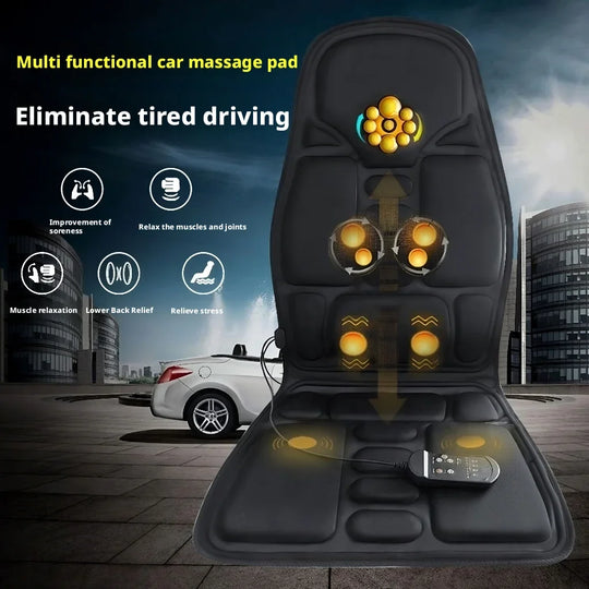 Home car massage cushion multifunctional combines neck waist vibration seat cushion fullbody electric heating car massage device