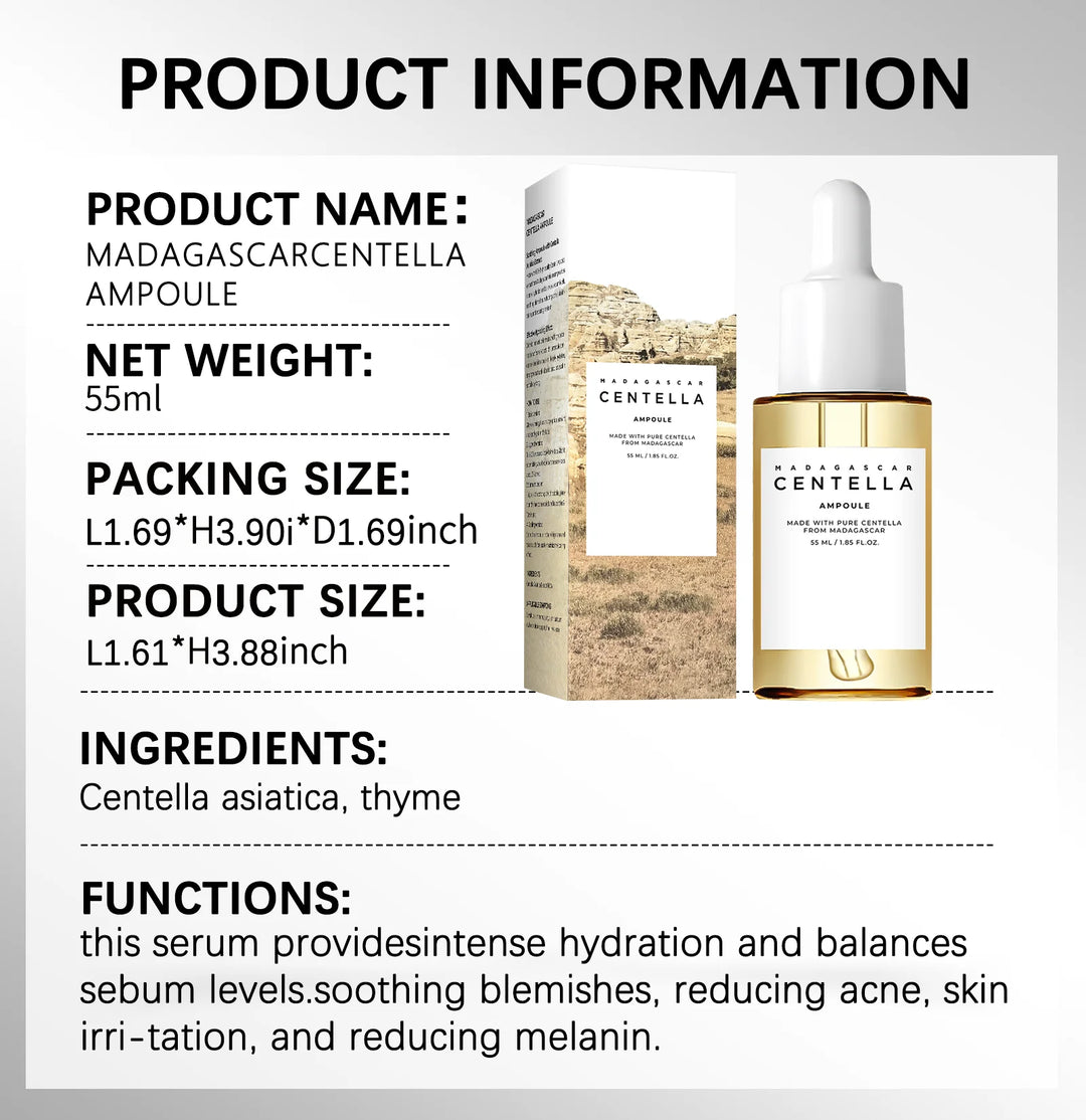 Sensitive Skin Comfort Serum 55ml - Madagascar Centella Formula Calms, Soothes & Deeply Moisturizes for Daily Skin Care Support.