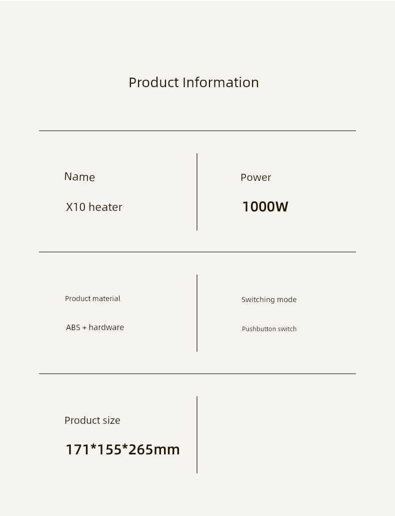 Black Technology Mute Graphene Heater