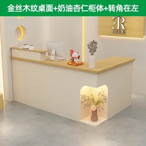 Bar Modern Reception Desk Tall Cabinet Lights Office Table Reception Desk Commercial Cashier Mostrador Garden Furniture Sets