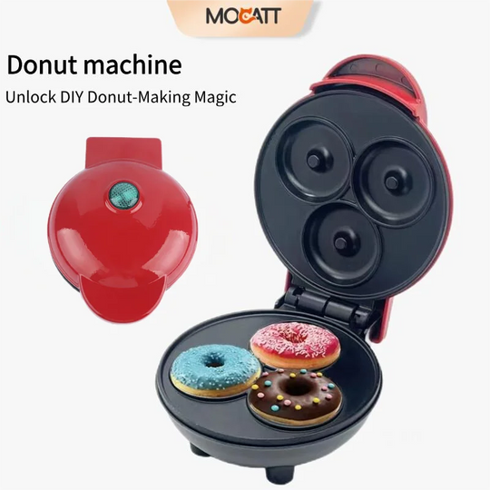 MOCATT 3-Hole Donut Maker, Food Processing Machine,Breakfast, Baking, Dessert, Cake, Kitchen Small Appliances