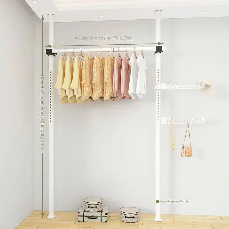 Dressing Rooms Hanger Floor Clothes Racks Clothing Shoe Floor Bedroom Garment Rack Rail Free Standing Percheros Furniture