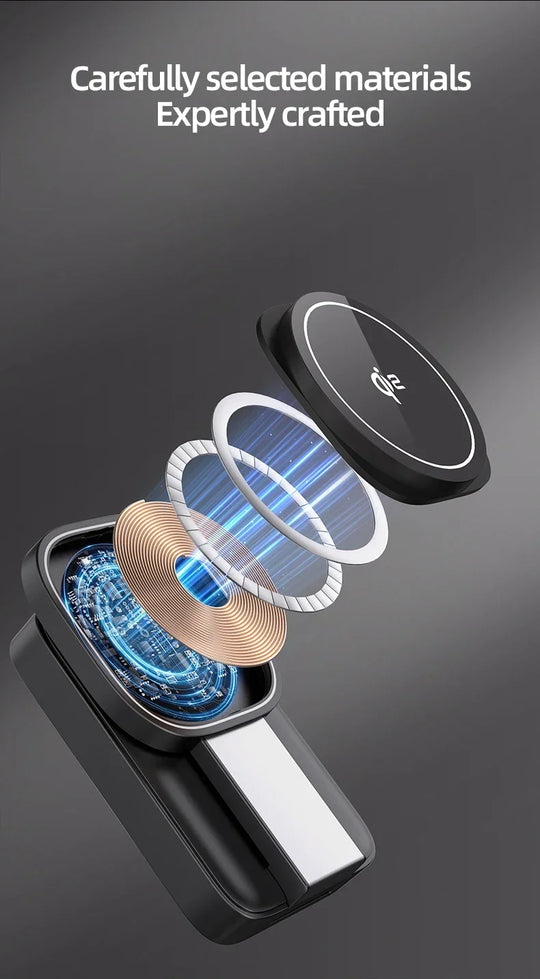 3 In 1 Magnetic Wireless Charger QI2 Folding Wireless Charging Station for Magsafe  iPhone 16 15 14 13 iWatch 9 8 7 AirPods Pro