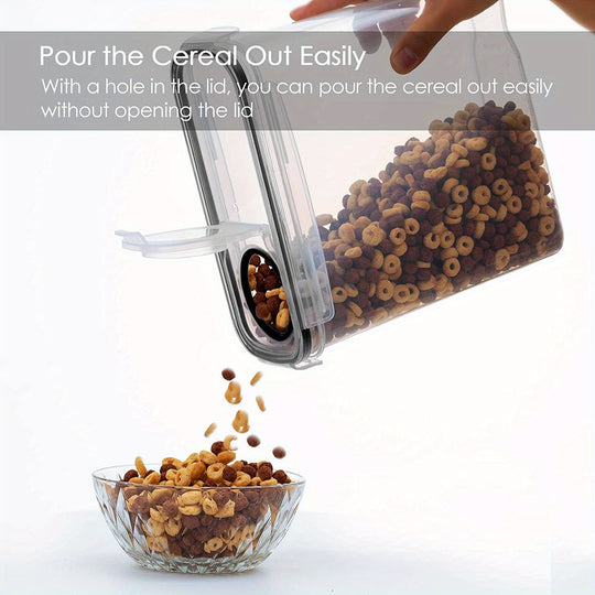 3-Piece Airtight Cereal Storage Containers Set，BPA Free, Dishwasher Safe, with Pen and Labeled, 2.5L/84.5 Floz Capacity