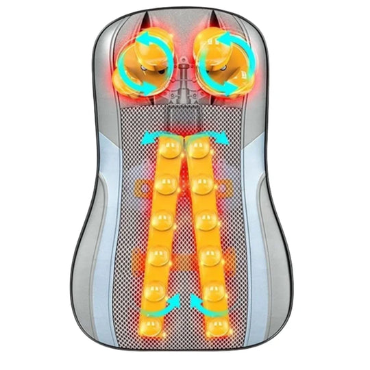 JAIYORL Shiatsu Neck Massage Pillow Electric Cushion Back Massager Deep with Heat Tissue Kneading for Shoulder Relax Muscles