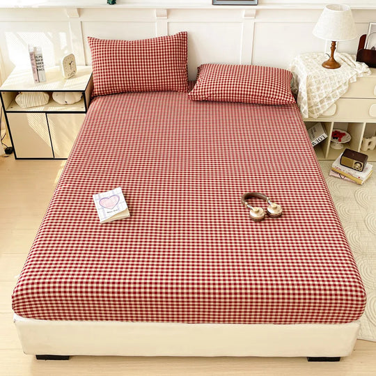 Pure Cotton Fitted Sheet Adults Kids Room Bedsheets Single/Twin/Queen/King Size Bed Cover простынь Soft Mattress Protector