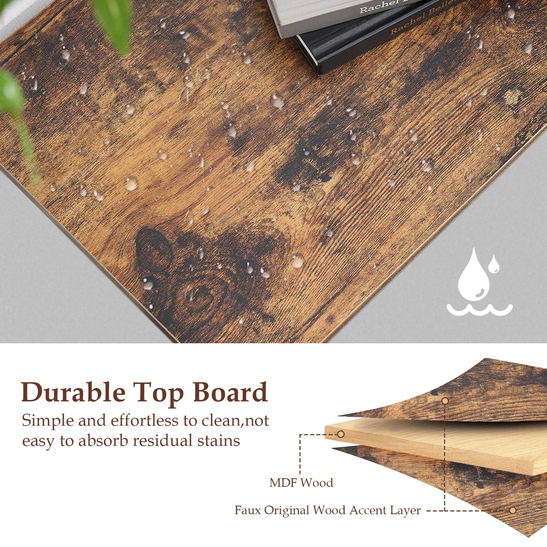 Bed Side Table with Adjustable Fabric Drawer Night Stand for Bedroom 3-Tier Storage End Table for Living Room