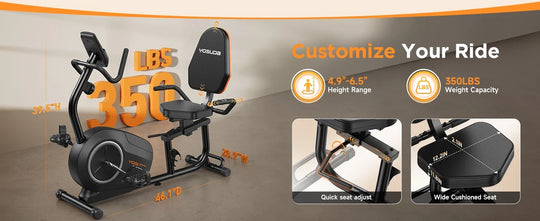 Recumbent Exercise Bike for Home Use with Resistance Bands-Recumbent Bike with Smart Workout APP, Comfortable Seat, P - Jscomfortzstore