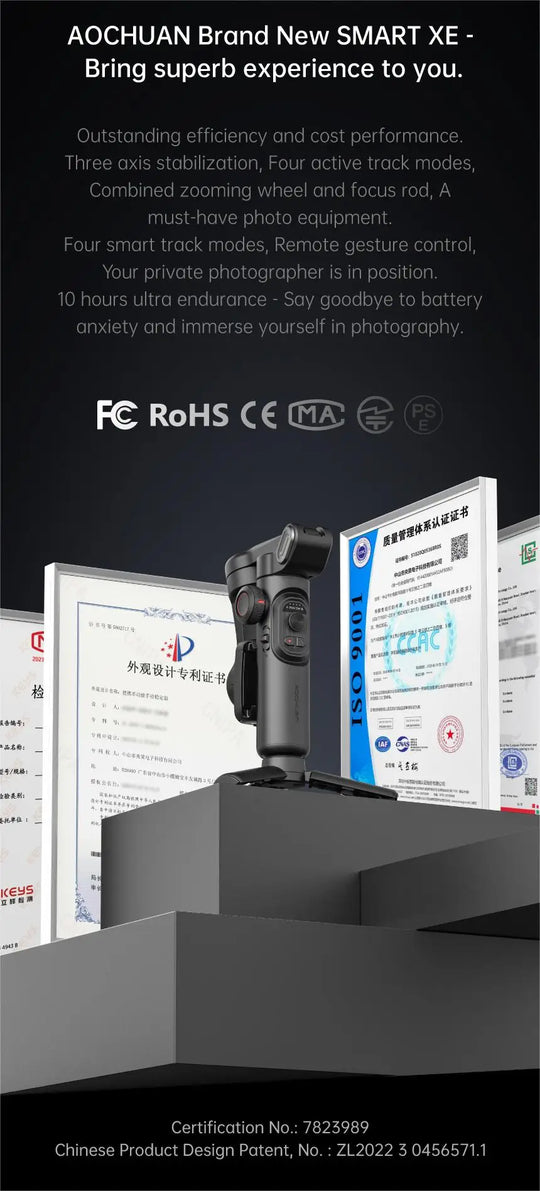 AOCHUAN 3-Axis Handheld Gimbal Stabilizer for Smartphones