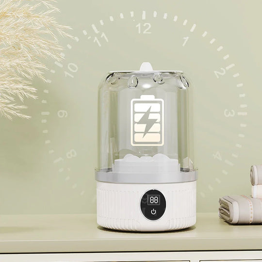 Mini Washing Machine Portable Washer Underwear Washer Rechargeable Automatic Laundry Cup Washing Machine Travel Home Dormitory