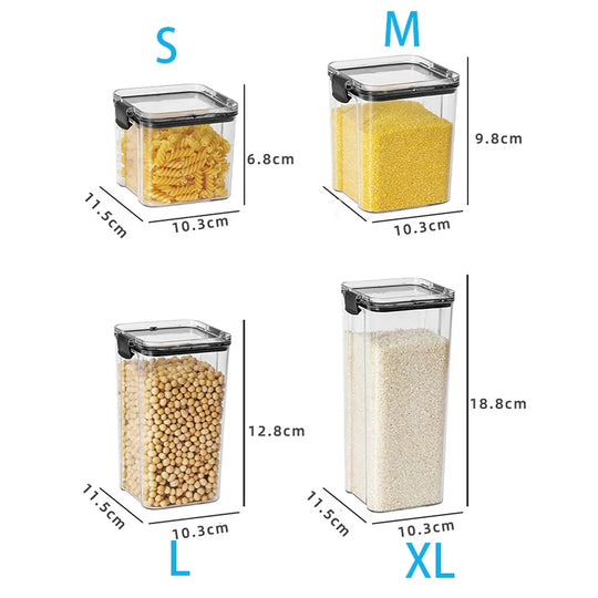 1pc Clear Food Storage Box with Lid