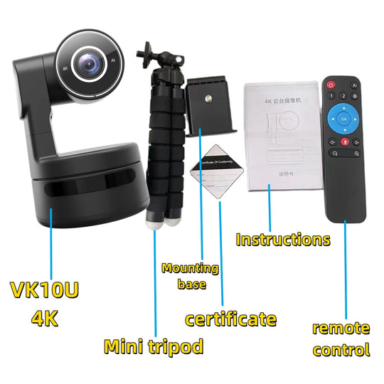 4K PTZ Webcam with AI Framing
