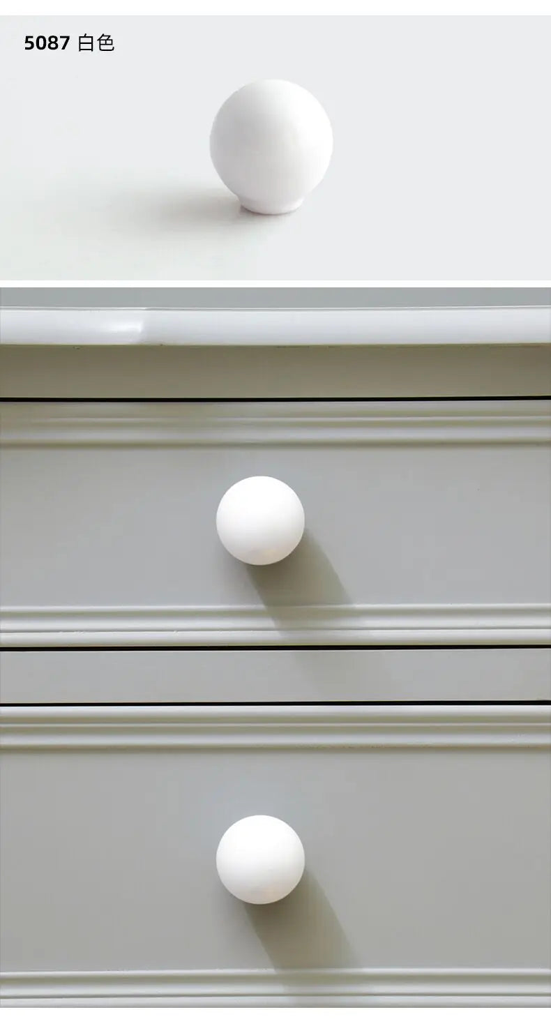 Handles Drawer Cabinet Furniture Kitchen Handles for Cabinet Knob Door Drawer Knob Colour Ceramics Rotundity Single Hole