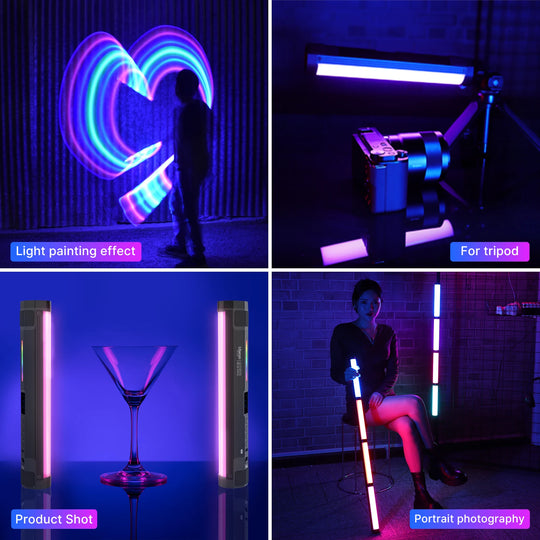 2500-9000K LED Photography Stick with Soft Light, Rechargeable Wand for Video & Creative Lighting