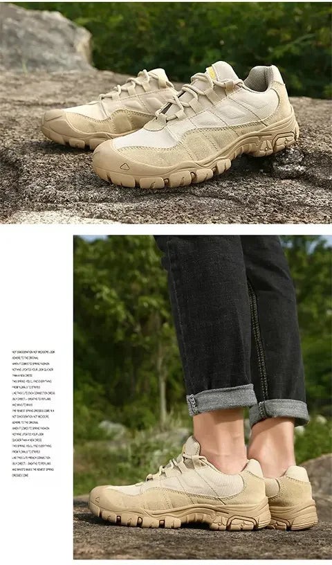 NMen's Outdoor Hiking Shoes Anti Slip Thick Soled Hiking Shoes Comfortable and Durable Walking Boots, Gray Exercise Shoes Tennis