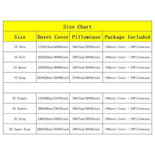 3pcs King &Queen Size Bed Pattern Down Duvet Cover Set Soft and Comfortable Bedroom and Dormitory Decoration Bedding Set
