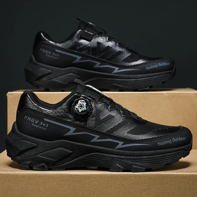 Mens Sneakers Casual Outdoor Anti Slip Shock-absorbing Versatile Off Road Hiking Shoes Comfortable Soft Sole Running Shoes Man