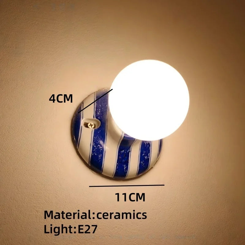 Contemporary Rotro Ceramics Wall Light Lamp Wall Lamp Sconce For Bedroom Living Room Office Indoor Home Decorative Fixture