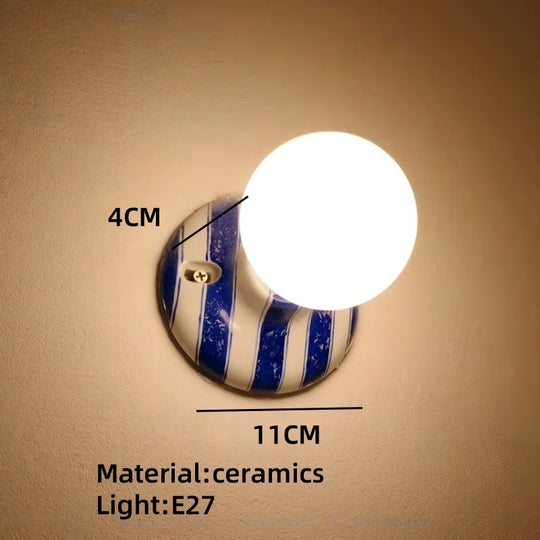 Contemporary Rotro Ceramics Wall Light Lamp Wall Lamp Sconce For Bedroom Living Room Office Indoor Home Decorative Fixture