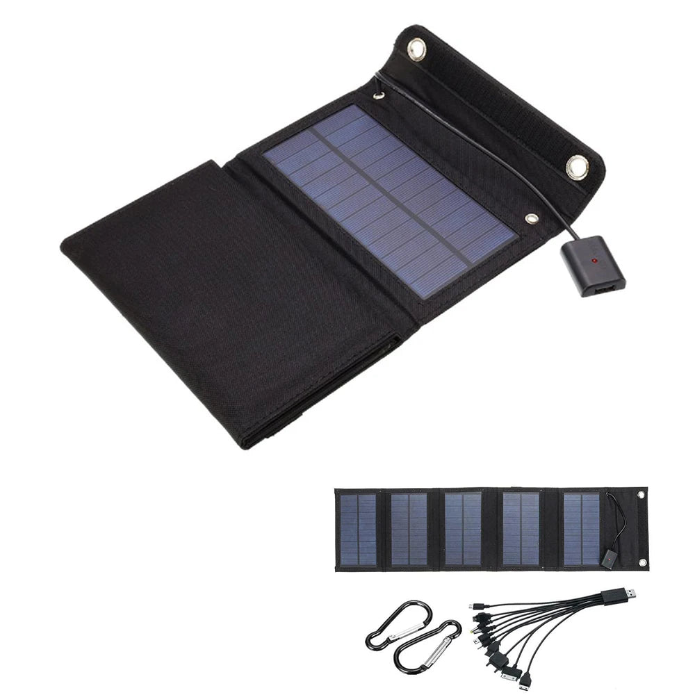 Foldable 12W USB Solar Panel Charger