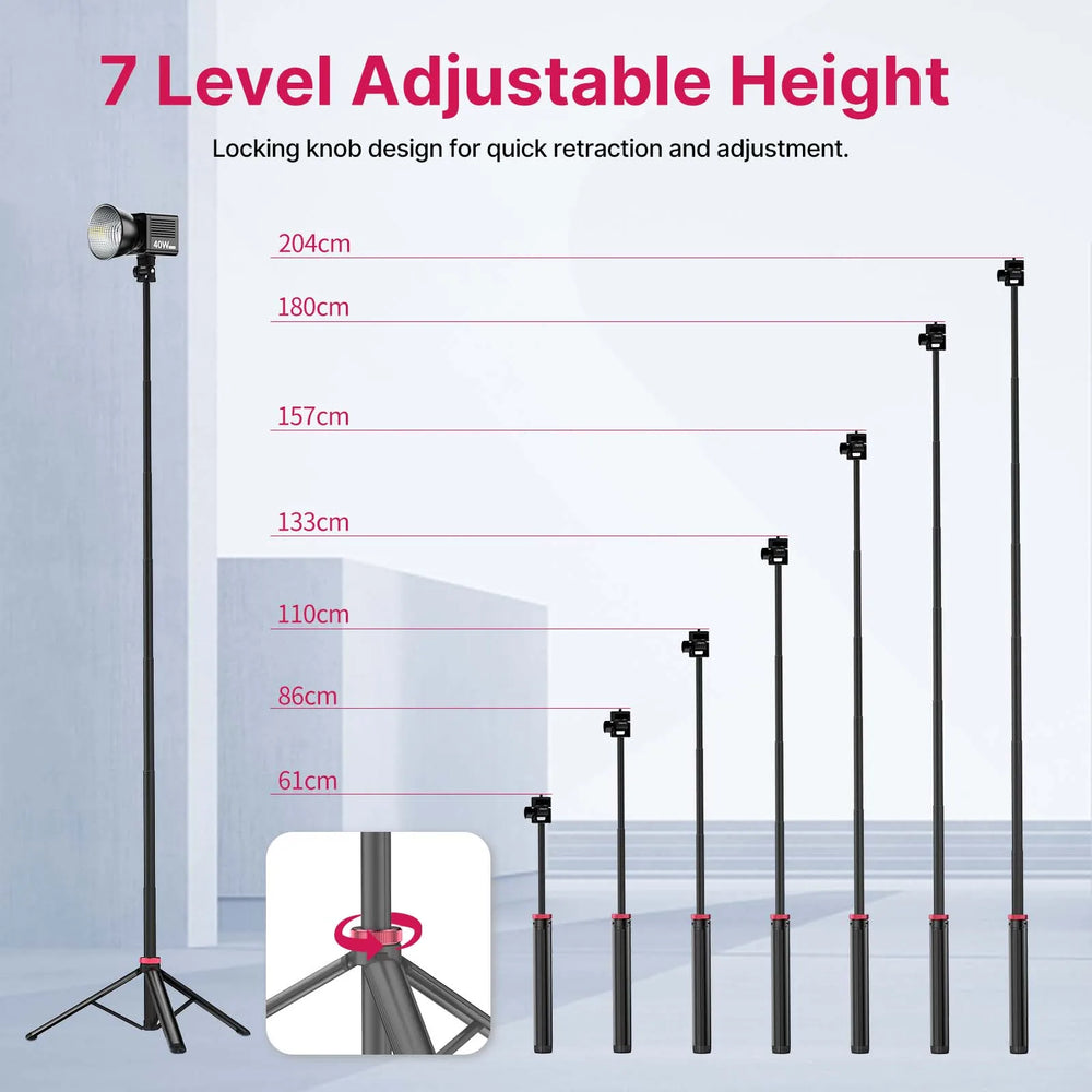 Ulanzi MT-79 2M Portable Universal Tripod Aluminum Alloy Lamp Holder Support LT028 Fill Light Lightweight Camera Action Camera
