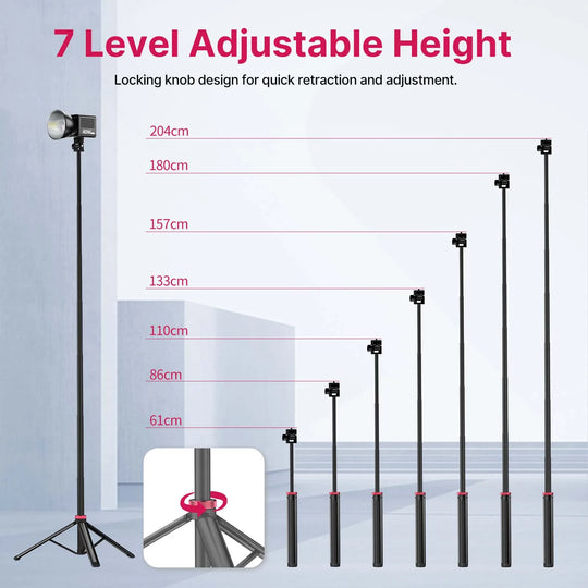 Ulanzi MT-79 2M Portable Universal Tripod Aluminum Alloy Lamp Holder Support LT028 Fill Light Lightweight Camera Action Camera
