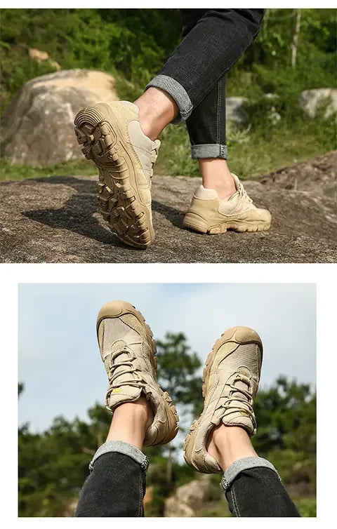 NMen's Outdoor Hiking Shoes Anti Slip Thick Soled Hiking Shoes Comfortable and Durable Walking Boots, Gray Exercise Shoes Tennis