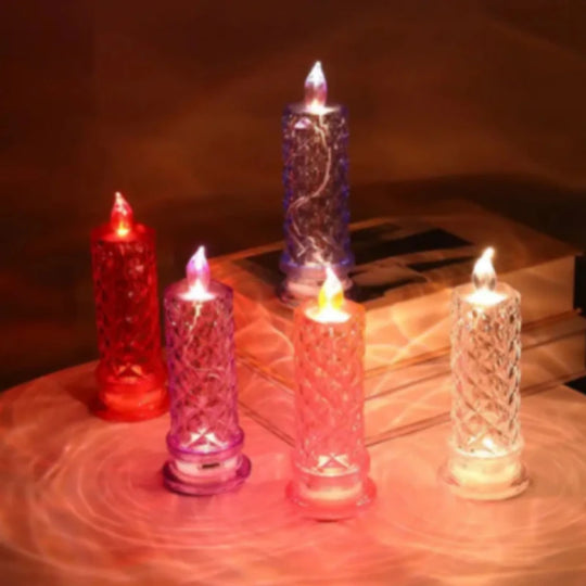 LED Flameless LED Candle Lamp Battery Powered Ambient Lamp For Home Parties, Weddings and St. Bedroom Decor Night Lights