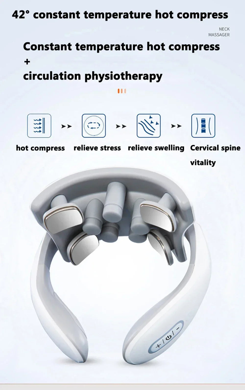 Heat Vibration Neck Massager