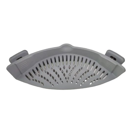 Universal Silicone Pot Edge Drainer Kitchen Clip-on Pan Pot Anti-spill Strainer Fruit Vegetable Washing Filter Noodles Colander