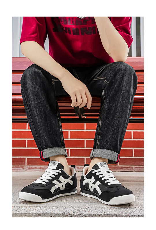 Men's Casual Shoes Fashion Sneakers Low Top Lace Up Lightweight Comfortable Breathable Walking Shoes For Daily Wear