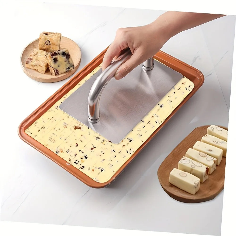 1pc Stainless Steel Burger Press Dough Compactor with Handle Kitchen Baking Tool for Pastries Pies Cookies Kitchen Accessories