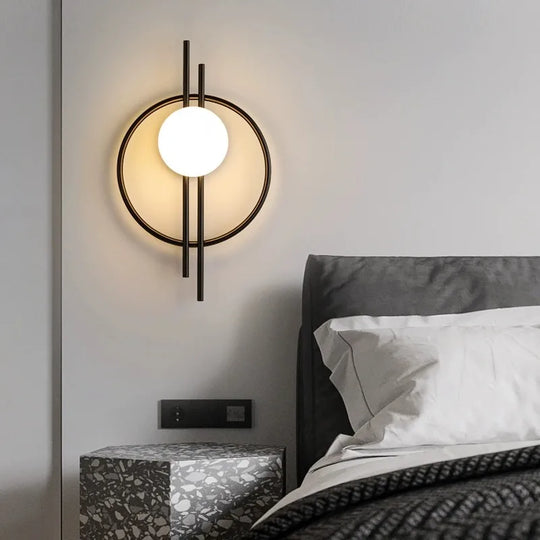 Minimalist postmodern wall lamp creative personality living room bedroom bedside Nordic modern minimalist long aisle lamp