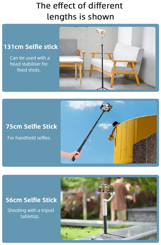 BRDRC 1.3M Selfie Stick Tripod
