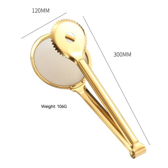 Stainless Steel Food Tong with Fried Food Filter Clip