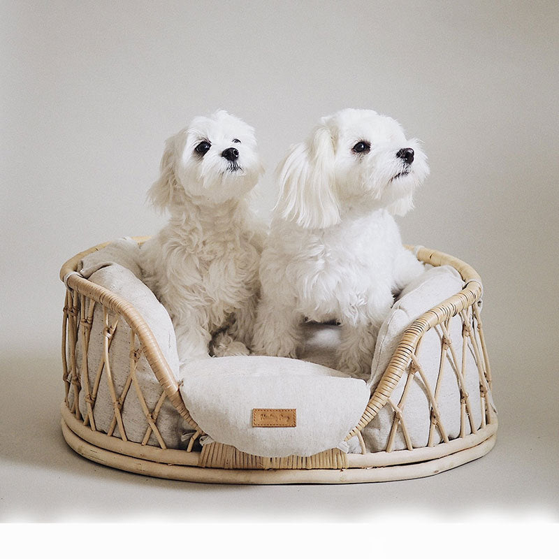 Handmade Rattan Woven Pet Bed Sofa