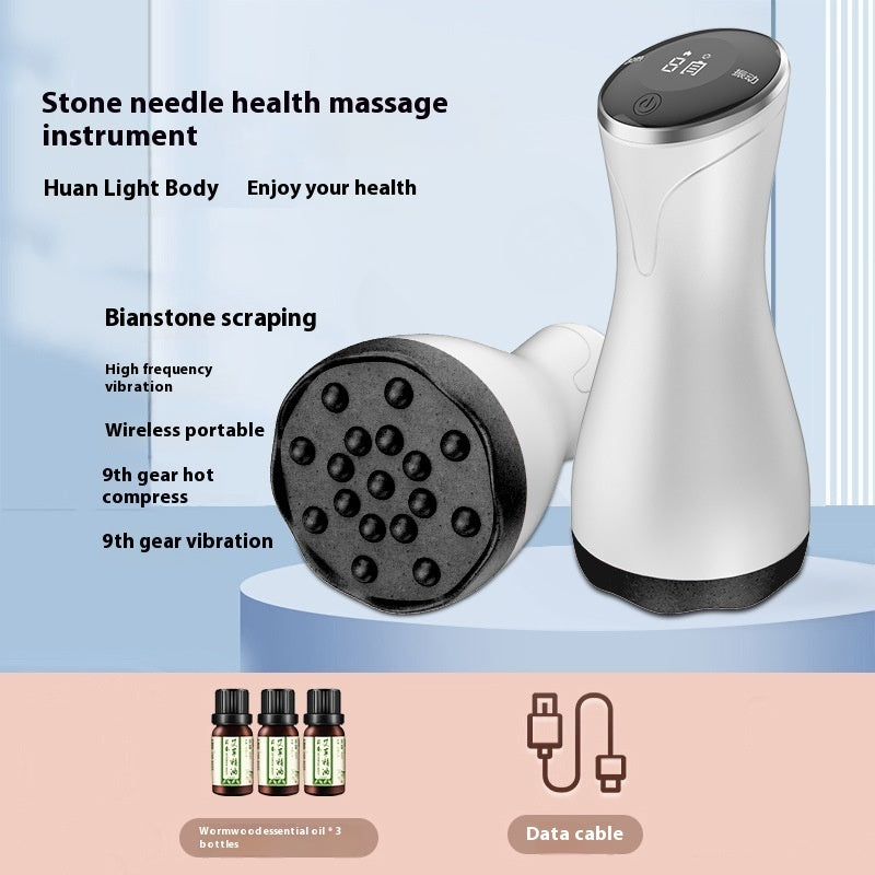 Electric Scraping Hot Compress Vibration Massager